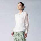 Heavy Embroidered Sequined Silk Top! Versatile Mulberry Silk Shirt With See-Through Sleeves, Sun Protection, Western Style, New Summer Style For Women